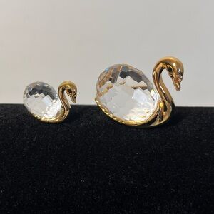 VINTAGE 22K GOLD ACCENT LENCIA STAR COLLECTION SWAN ORNAMENTS